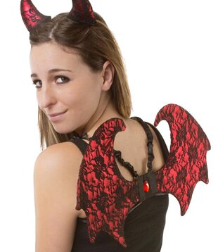 2-piece lace devil set