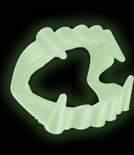 Glow-in-the-dark Dracula teeth
