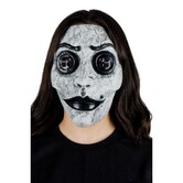masker creepy glass white / wit