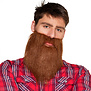baard met snor bruin