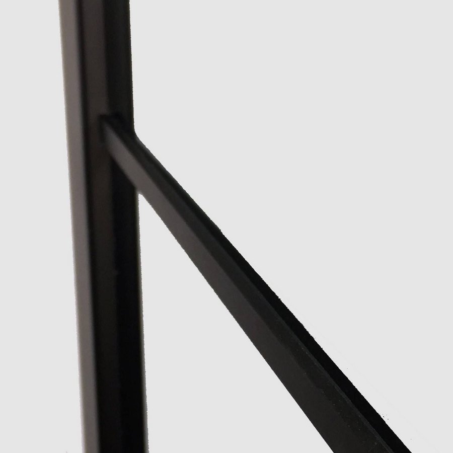 AQS Inloopdouche Frame 160x200 cm 8mm NANO Glas Mat Zwart Raster