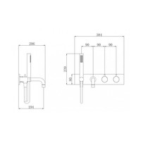 Bad Thermostaatkraan Inbouw Wiesbaden Style 2-knops Chroom