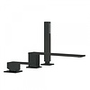 Badrand Mengkraan Tres Cuadro met Handdouche 22x6.2 cm Vierkant Mat Zwart