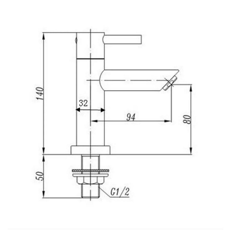 Toiletkraan Best Design Ore Resol 14 cm RVS-304