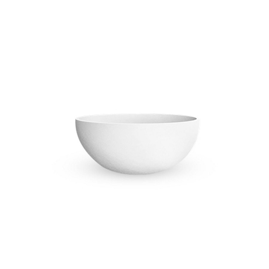 Waskom Opbouw EH Design Stresa 230x230x115 mm Rond Thin Edge Solid Surface Mat Wit