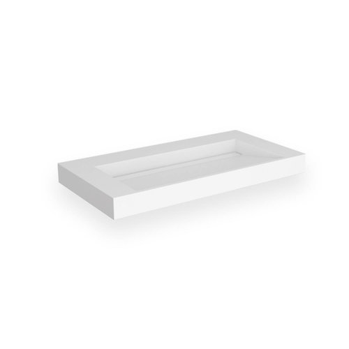 Opbouw Wastafel EH Design Stretto 905x455x80 mm Solid Surface Mat Wit 