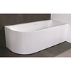 Luca Sanitair Half Vrijstaand Hoekbad Rechts Luca Sanitair Primo Acryl 180x80x60 cm Glans Wit (inclusief afvoer en sifon)