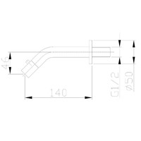 Inbouw Muur Toiletkraan Metro Rond 14 cm Mat Zwart