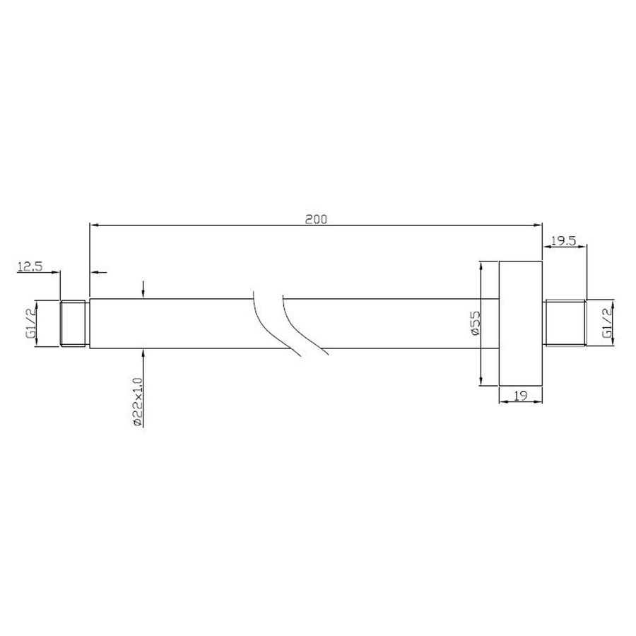 Thermostatische Inbouw Regendouche Set Wiesbaden Type 132 Plafonddarm Ufo 30 cm Rond incl. Inbouwdeel