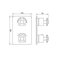 Thermostatische Inbouw Regendouche Set Wiesbaden Type 130 Wanddarm Ufo 20 cm Rond incl. Inbouwdeel