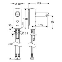 Elektronische Wastafelkraan Schell MODUS E HD-M