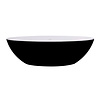 Best Design Vrijstaand Bad Best Design Solid Surface 180 x 85 cm Bicolor Mat Zwart/Wit