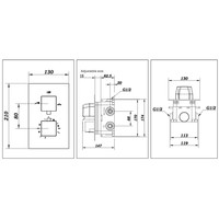 Inbouw Thermostaat Best Design Piazza met Inbouw box 2 weg 1/2 Chroom