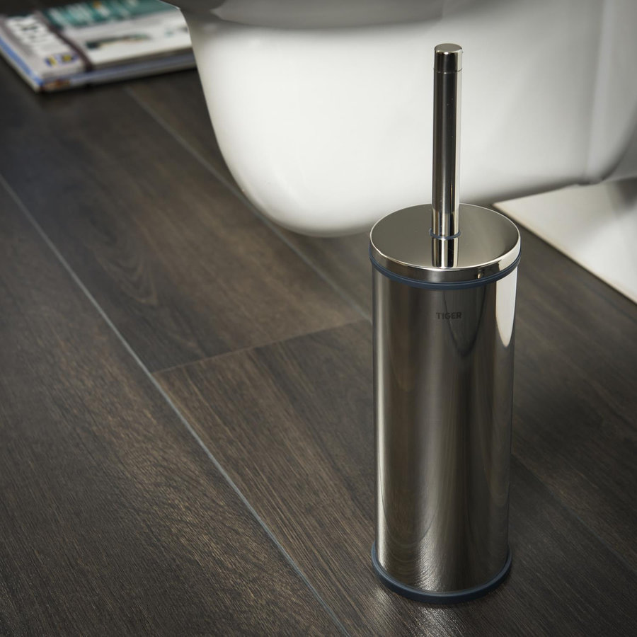 Toiletborstelset Vrijstaand Tiger Boston RVS Glans