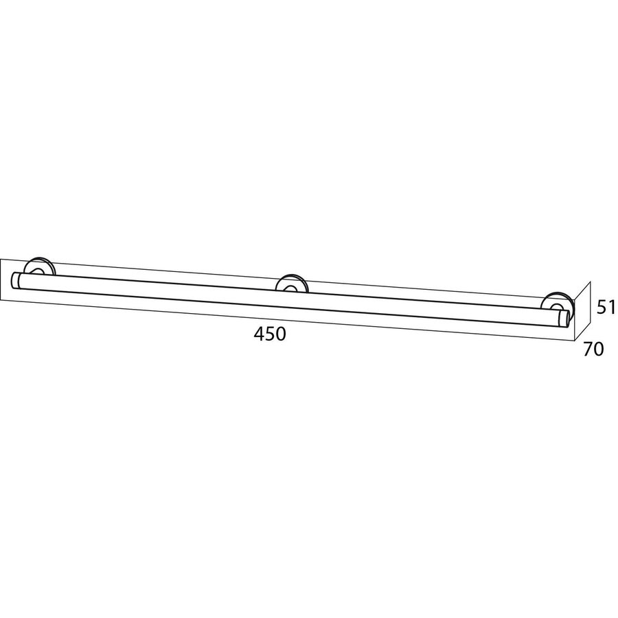 Veiligheidsgreep Tiger Boston Comfort en Safety 90 cm RVS