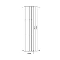 Designradiator Haceka Negev Adoria 34x184 cm Wit Onderaansluiting (675 Watt)