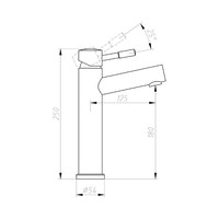 Wastafelmengkraan Sanilux Rond 25 cm RVS