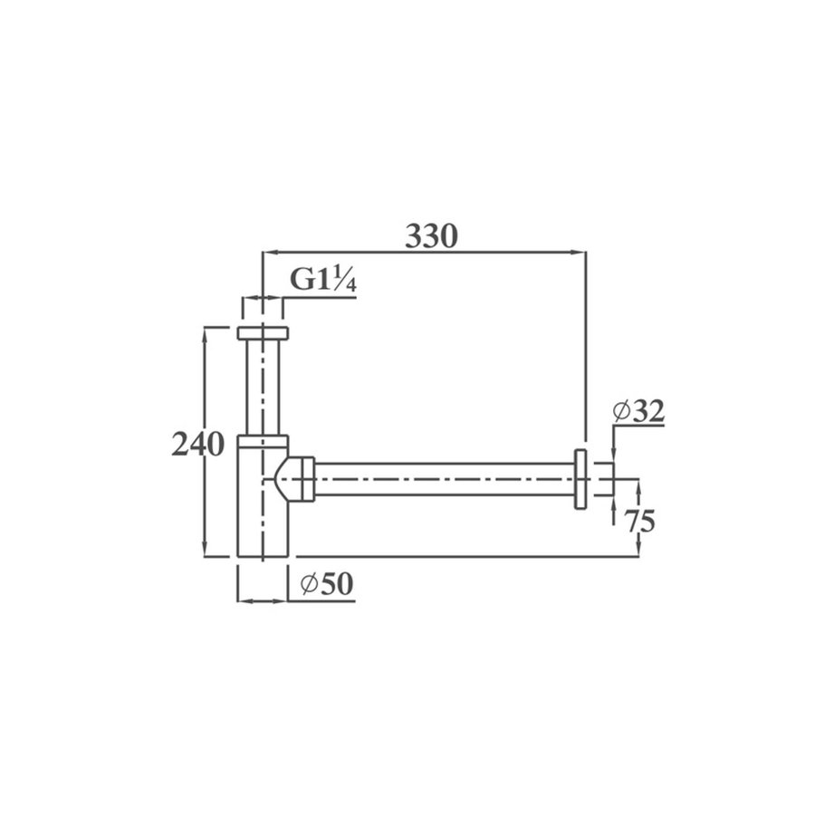 Sifon Sanilux Design RVS