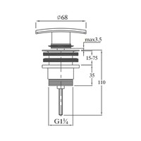 Clickwaste Vast Sanilux Universeel RVS