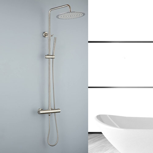 Regendouche BWS Exclusive 30cm met Staafhanddouche 304 RVS 