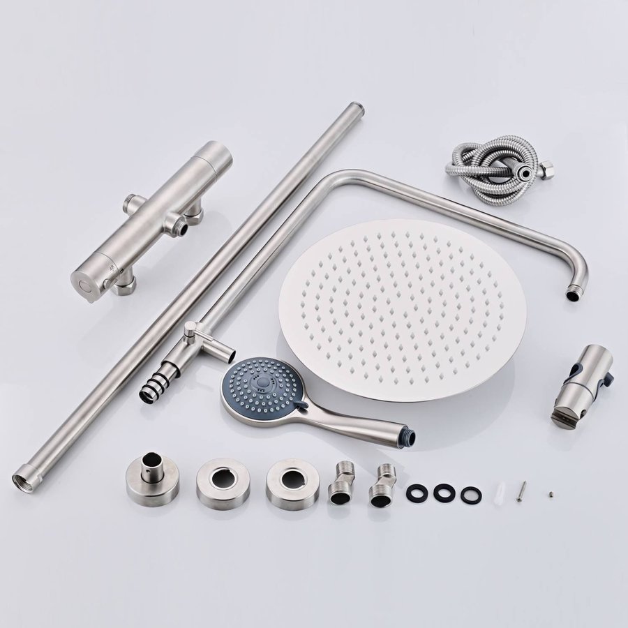 Regendouche BWS Exclusive 20cm met 3 Standen Handdouche 304 RVS