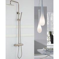 Regendouche BWS Exclusive 20cm met Staafhanddouche 304 RVS