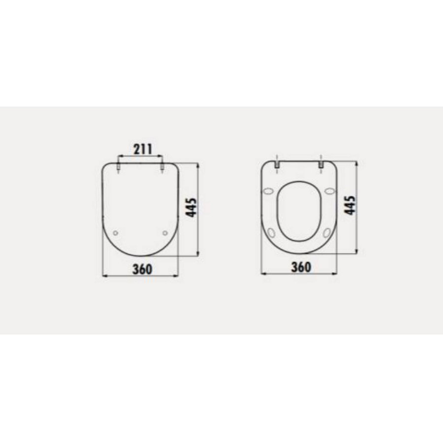 Closetzitting Creavit QuickRelease Softclose Mat Zwart