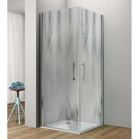 Douchecabine Lacus Giglio Corner Fox 90 cm Hoekinstap 6mm Chinchilla Glas Aluminium Profiel