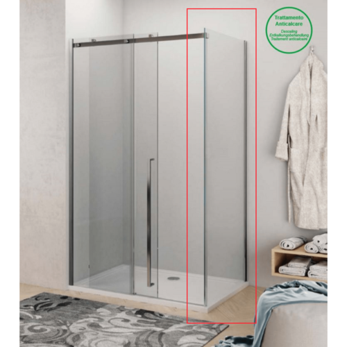 Zijwand voor Douchecabine Lacus La Maddalena 100x210 cm 8mm Helder Glas 