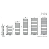 Elektrische Radiator met Blower Vasco Iris HD-EL-BL 60x188 cm 2250W Verkeerswit