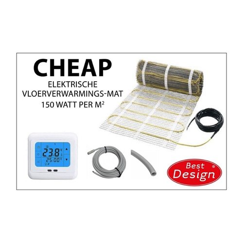 Vloerverwarming Best Design Queep Elektrische Vloerverwarmingsmat 10m2 (150 Watt) 