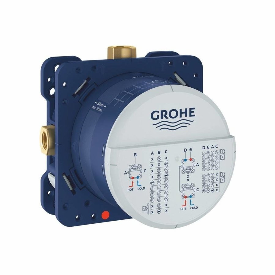 Grohe/Wiesbaden SmartControl Inbouw Doucheset Vierkant Met Hoofddouche 20cm en Handdouche Compleet