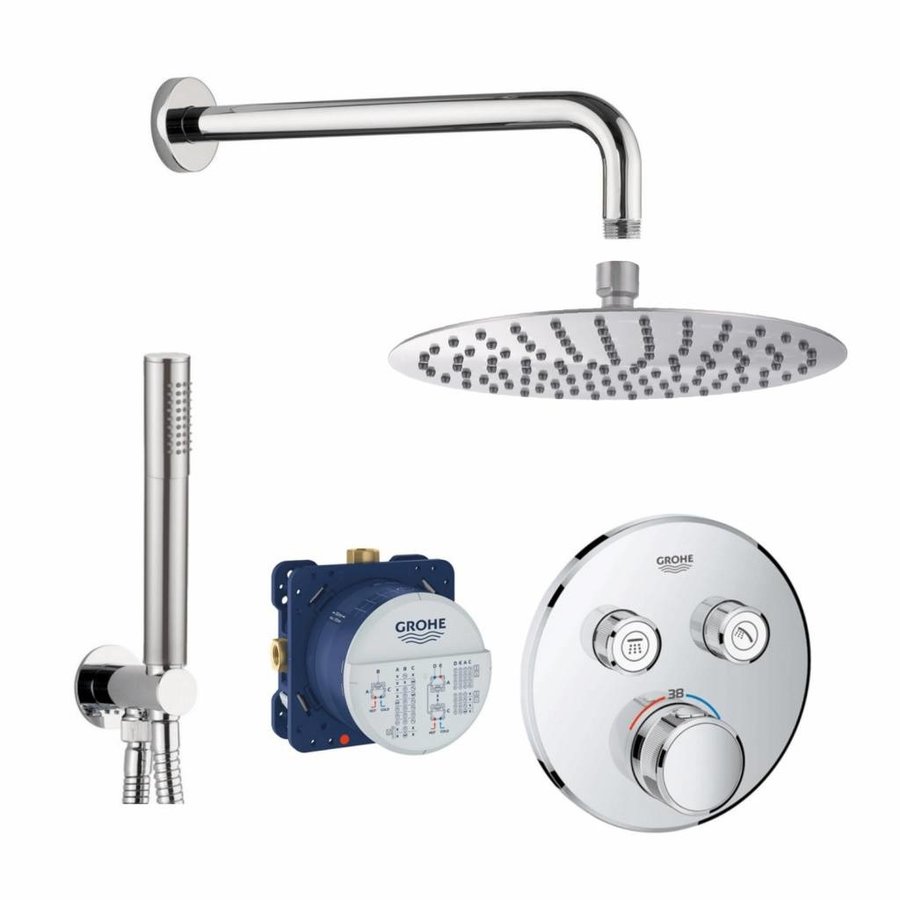 Grohe/Wiesbaden SmartControl Inbouw Doucheset Rond Met Hoofddouche 20cm en Handdouche Compleet