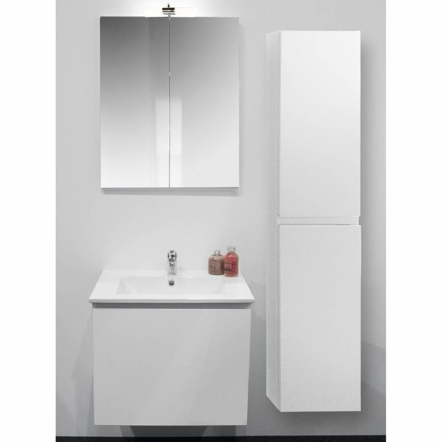 Badkamermeubelset Go By Van Marcke Joelle 60cm Compleet Met Spiegelkast Wit