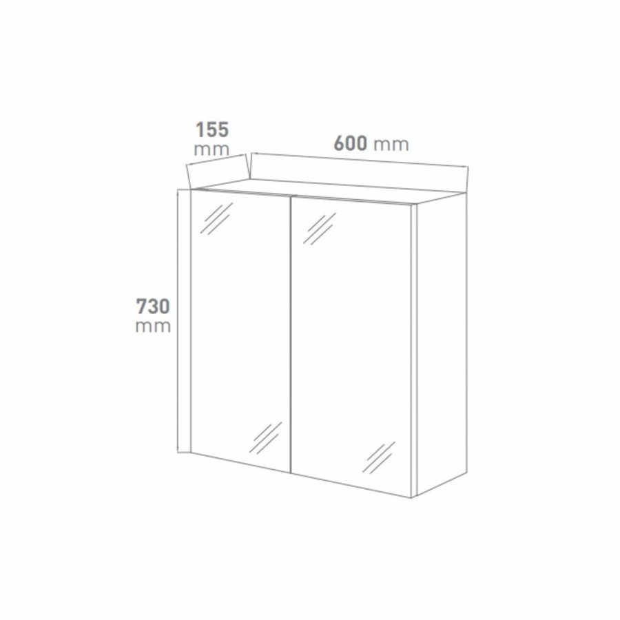 Badkamermeubelset Go By Van Marcke Roxanne 60cm Met Spiegelkast Antraciet