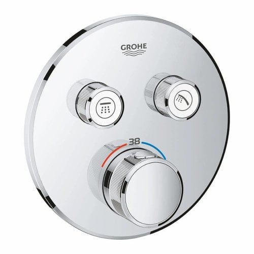 Douchethermostaat Grohe Grohtherm Smartcontrol Afdekset met Omstel Rond Chroom 