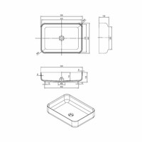 Opbouw Waskom Best Design Just Solid Surface Dipsy 55x40 cm Mat Wit