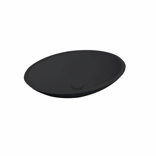 Waskom Best Design Epona Opbouw 52 cm Solid Surface Mat Zwart 