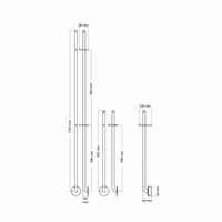 Elektrische Radiator Stick Instamat Jay 175 cm 29W Mat Zwart