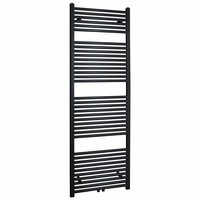 AQS Sierradiator Elvira 60x181 cm Middenonder Aansluiting Mat Zwart