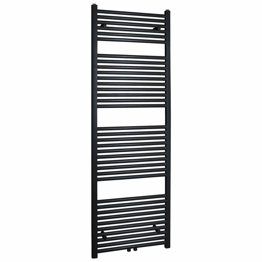 AQS Sierradiator Elvira 60x181 cm Middenonder Aansluiting Mat Zwart