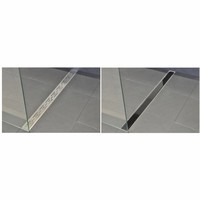 AQS Glasrooster Tbv RVS Douchegoot 100x7 cm Zwart