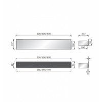 Planchet Inbouw LoooX CShelf 60x10cm Gecoat Staal Wit