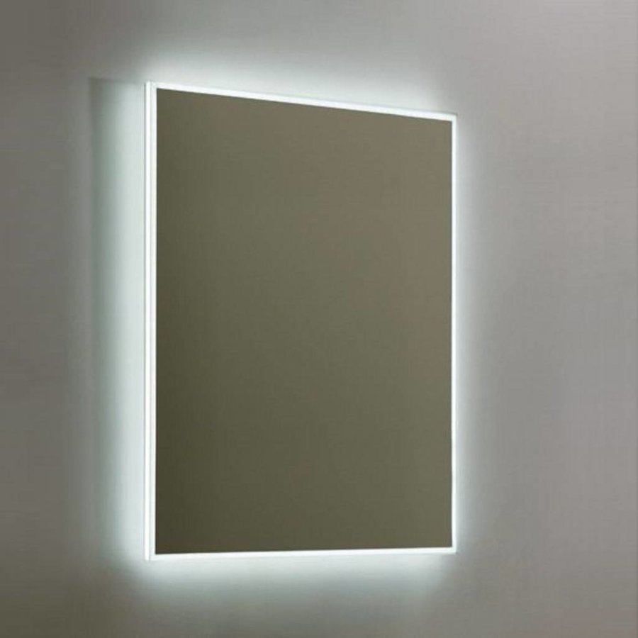 Spiegel Sanilux Mirror Infinity 58x80x4,5 cm Aluminium met LED Verlichting en Spiegelverwarming