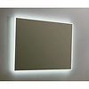 Spiegel Sanilux Mirror Infinity 100x70x4,5 cm Aluminium met LED Verlichting en Spiegelverwarming
