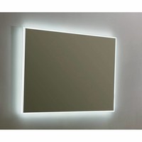 Spiegel Sanilux Mirror Infinity 100x70x4,5 cm Aluminium met LED Verlichting en Spiegelverwarming