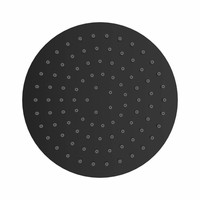 AQS Hoofddouche Luxe Rond 20x20 cm Mat Zwart