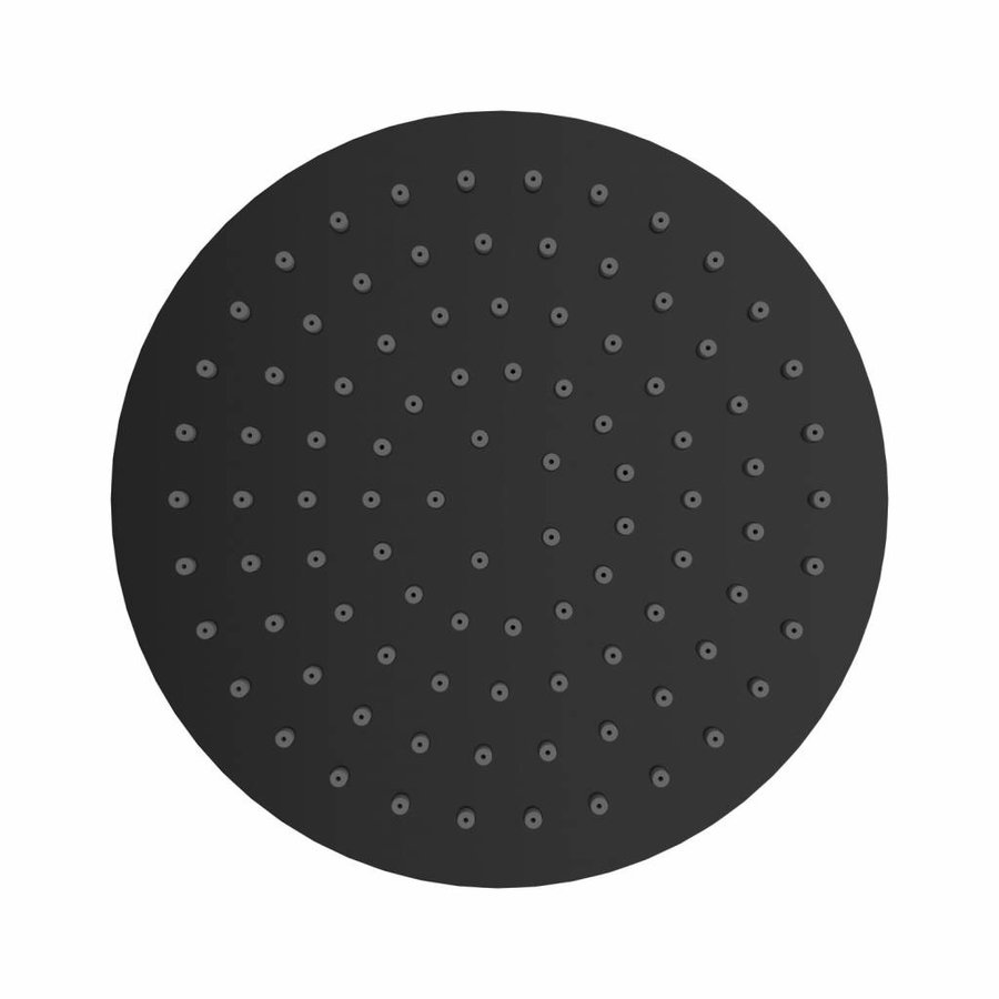 AQS Hoofddouche Luxe Rond 20x20 cm Mat Zwart
