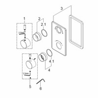 AQS Afbouwdeel Cemal Douche Thermostaat 2Weg Mat Zwart