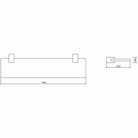 AQS Planchet Mia Glas Bevestigingspunten Mat Zwart